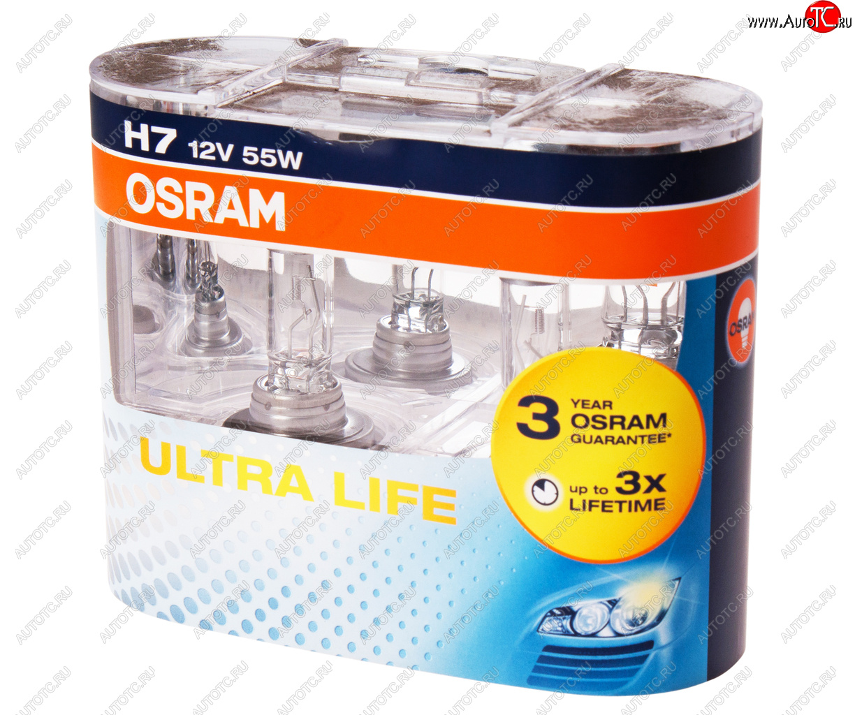 1 399 р. Лампа 12V H7 55W PX26d бокс (2шт.) Ultra Life OSRAM OSRAM 64210ult-hcb  с доставкой в г. Майкоп