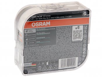 3 989 р. Лампа 12V H11 55W PGJ19-2 +100% 5000K евробокс (2шт.) Cool Blue Intense NextGen OSRAM OSRAM 64211cbn2(euro)  с доставкой в г. Майкоп. Увеличить фотографию 2