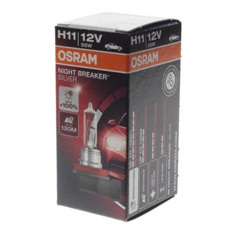 1 499 р. Лампа 12V H11 55W PGJ19-2 +100% Night Breaker Silver OSRAM OSRAM 64211nbs  с доставкой в г. Майкоп. Увеличить фотографию 3
