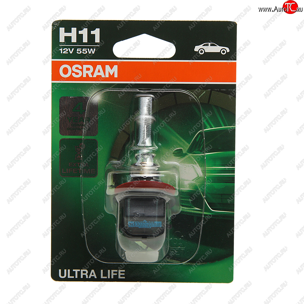1 039 р. Лампа 12V H11 55W PGJ19-2 блистер (1шт.) Ultra Life OSRAM OSRAM 64211ult-01b  с доставкой в г. Майкоп