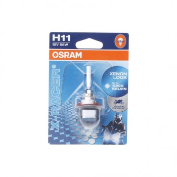 1 349 р. Лампа 12V H11 55W PGJ19-2 4200K блистер (1шт.) Racer Xenon OSRAM OSRAM 64211xr-01b  с доставкой в г. Майкоп. Увеличить фотографию 1