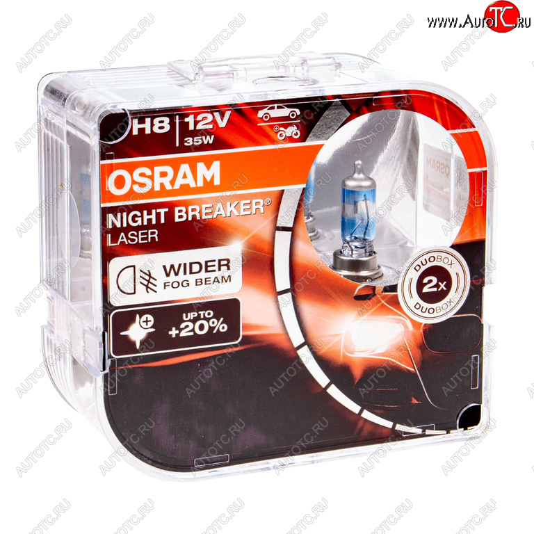 5 399 р. Лампа 12V H8 35W PGJ19-1 +150% 3900K бокс (2шт.) Night Breaker Laser OSRAM OSRAM 64212nl2(euro)  с доставкой в г. Майкоп