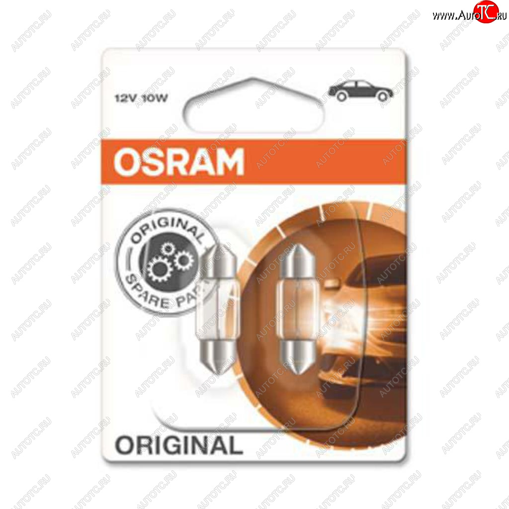 273 р. Лампа 12V C10W SV8.5-8 31мм блистер (2шт.) OSRAM OSRAM 6438-02b  с доставкой в г. Майкоп