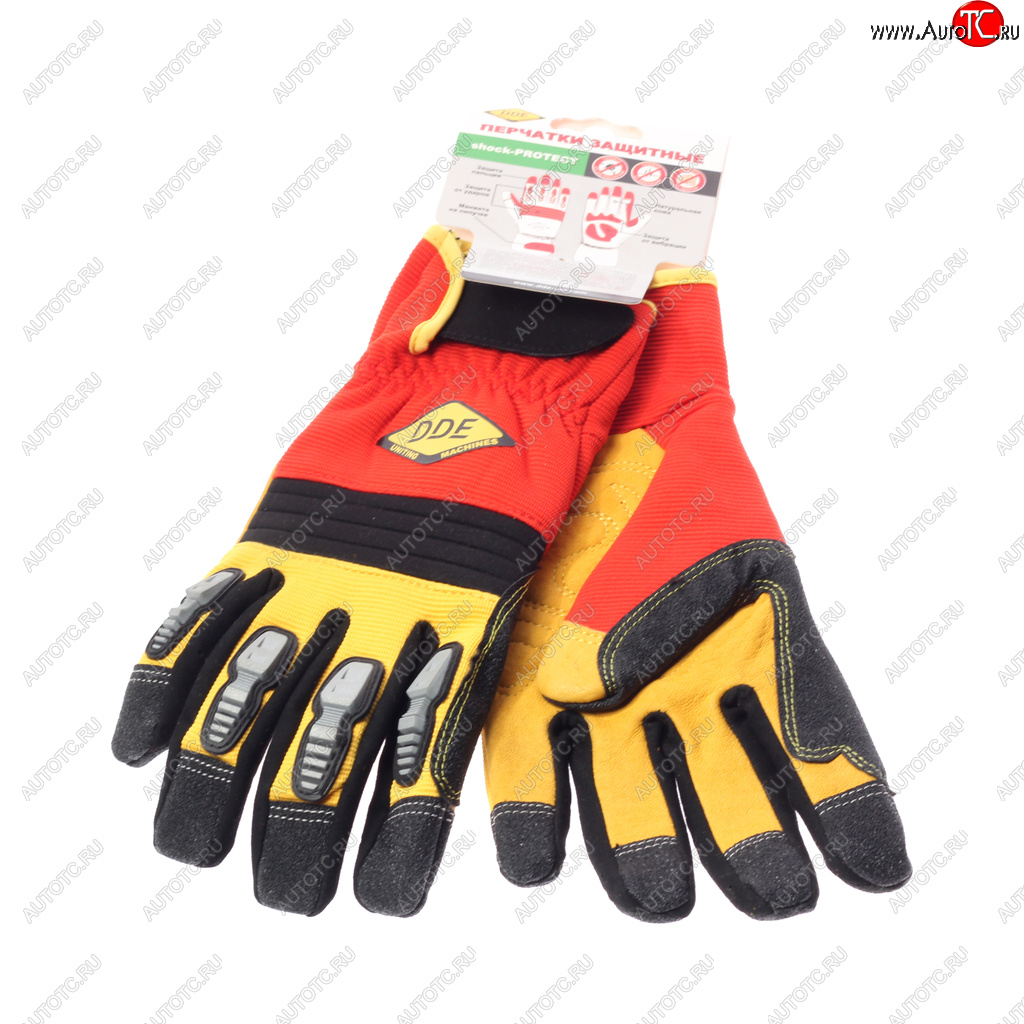 1 299 р. Перчатки кожаные спандекс shock-PROTECT DDE XL DDE 648-502  с доставкой в г. Майкоп