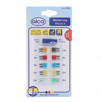 252 р. Предохранитель 5-30А флажковый MICRO 2 комплект 10шт. ALCA ALCA 679100 ALCA 679100  с доставкой в г. Майкоп. Увеличить фотографию 1
