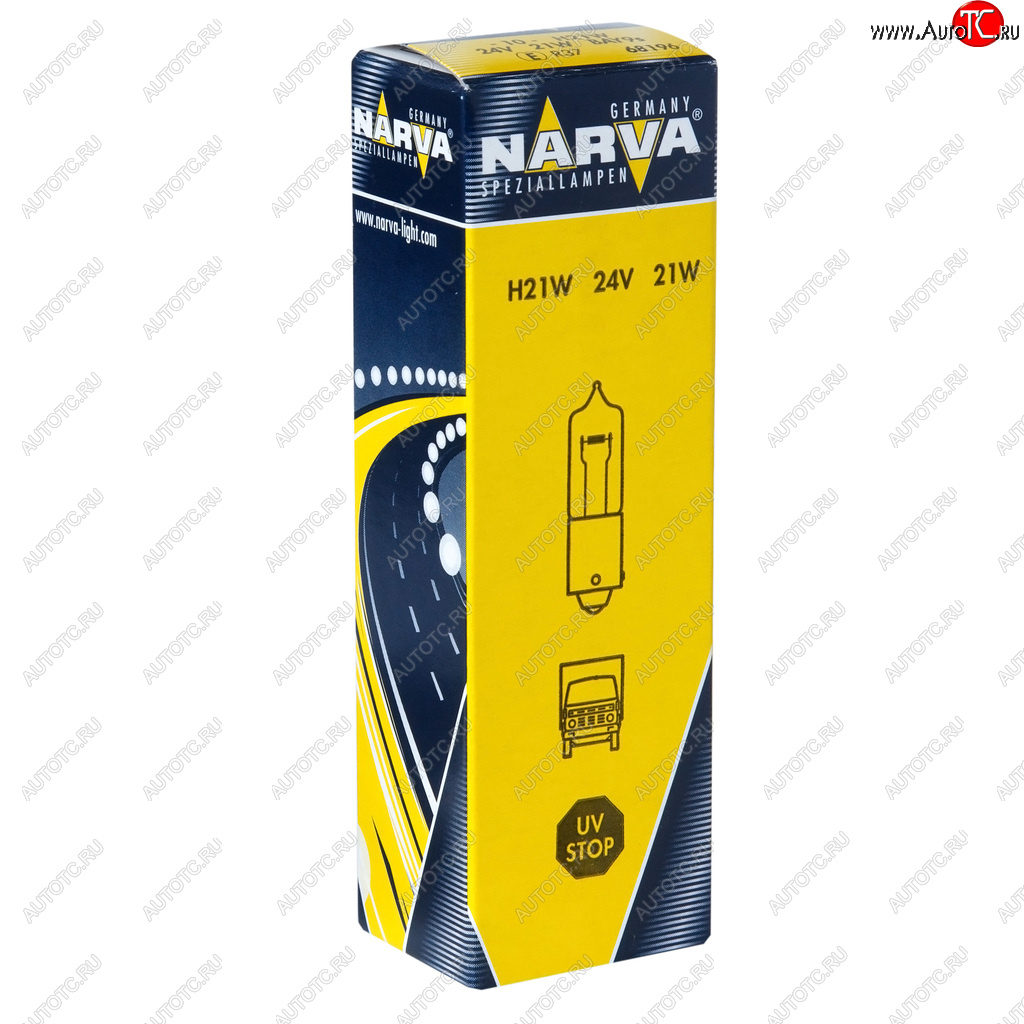 349 р. Лампа 24V H21W BAY9s Halogen Miniature NARVA NARVA 681963000  с доставкой в г. Майкоп