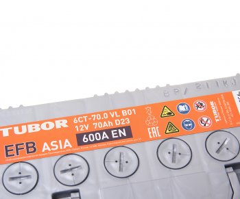 10 999 р. Аккумулятор TUBOR Asia Silver 70Ач обратная полярность TUBOR 6ст70(0) d23l  с доставкой в г. Майкоп. Увеличить фотографию 2