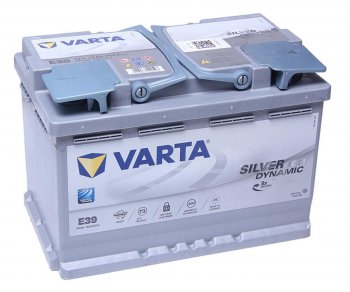 28 999 р. Аккумулятор VARTA Silver Dynamic AGM 70Ач обратная полярность VARTA 6ст70(0) e39 (a7)  с доставкой в г. Майкоп. Увеличить фотографию 1