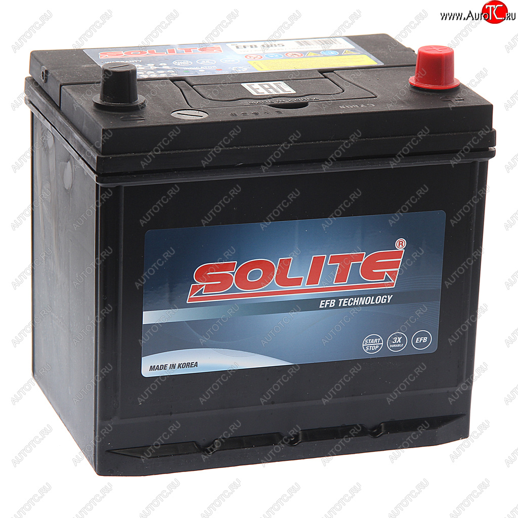 15 949 р. Аккумулятор SOLITE EFB Asia 70Ач обратная полярность SOLITE 6ст70(0) q85l  с доставкой в г. Майкоп