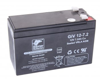 3 599 р. Аккумулятор BANNER GIV 7.2Ач BANNER 6ст7,2 giv 12-7,2  с доставкой в г. Майкоп. Увеличить фотографию 1