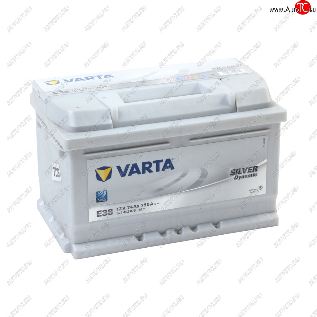 18 399 р. Аккумулятор VARTA Silver Dynamic 74Ач обратная полярность, низкий VARTA 6ст74(0) e38  с доставкой в г. Майкоп