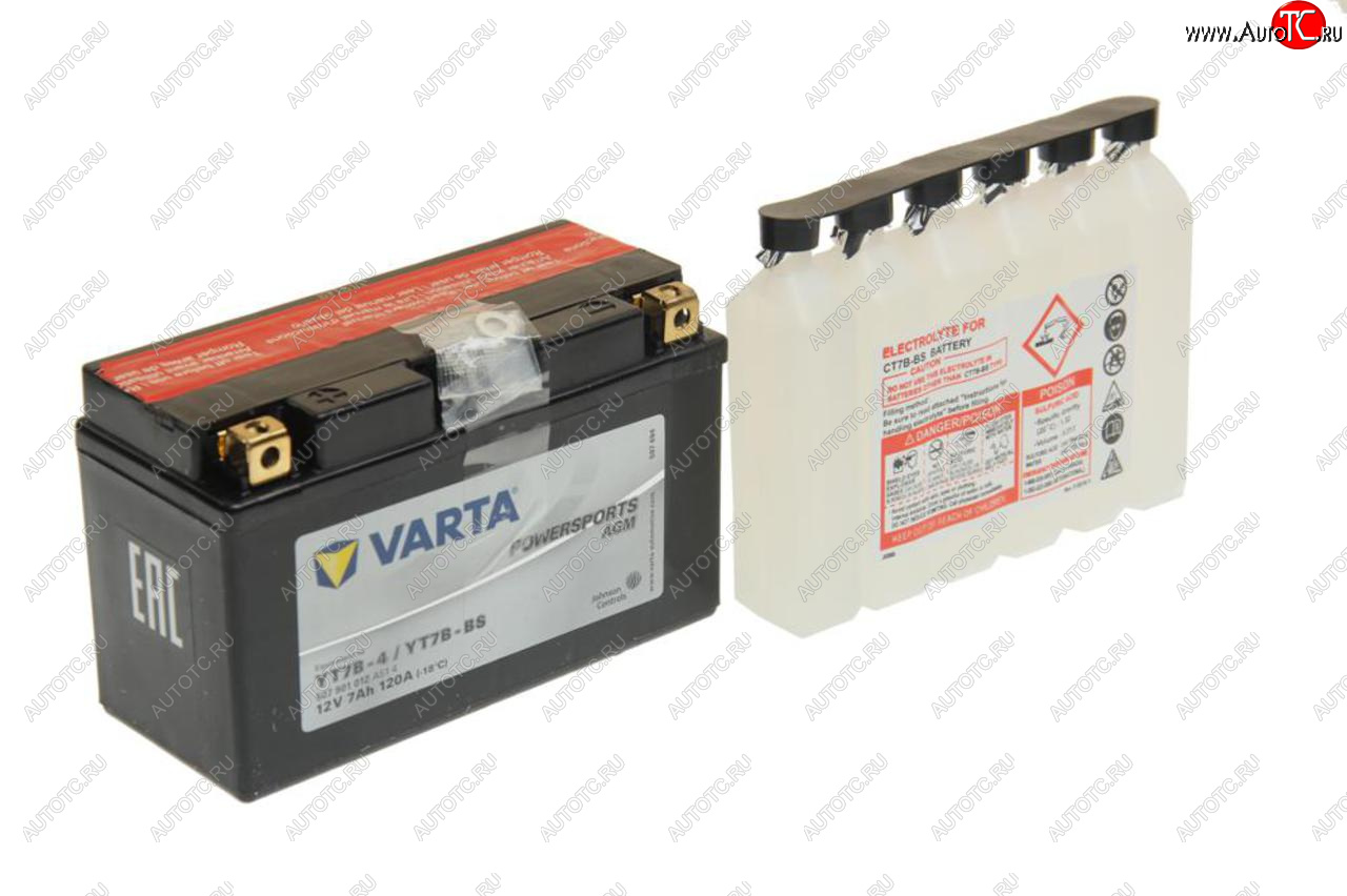 5 249 р. Аккумулятор VARTA MOTO AGM 7Ач VARTA 6ст7 507 901 012 (yt7b-4(bs))  с доставкой в г. Майкоп