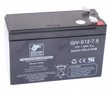 3 199 р. Аккумулятор BANNER GIV-S 7.5А/ч BANNER 6ст7,5 giv-s 12-7,5 BANNER 6ст7,5 giv-s 12-7,5  с доставкой в г. Майкоп. Увеличить фотографию 1