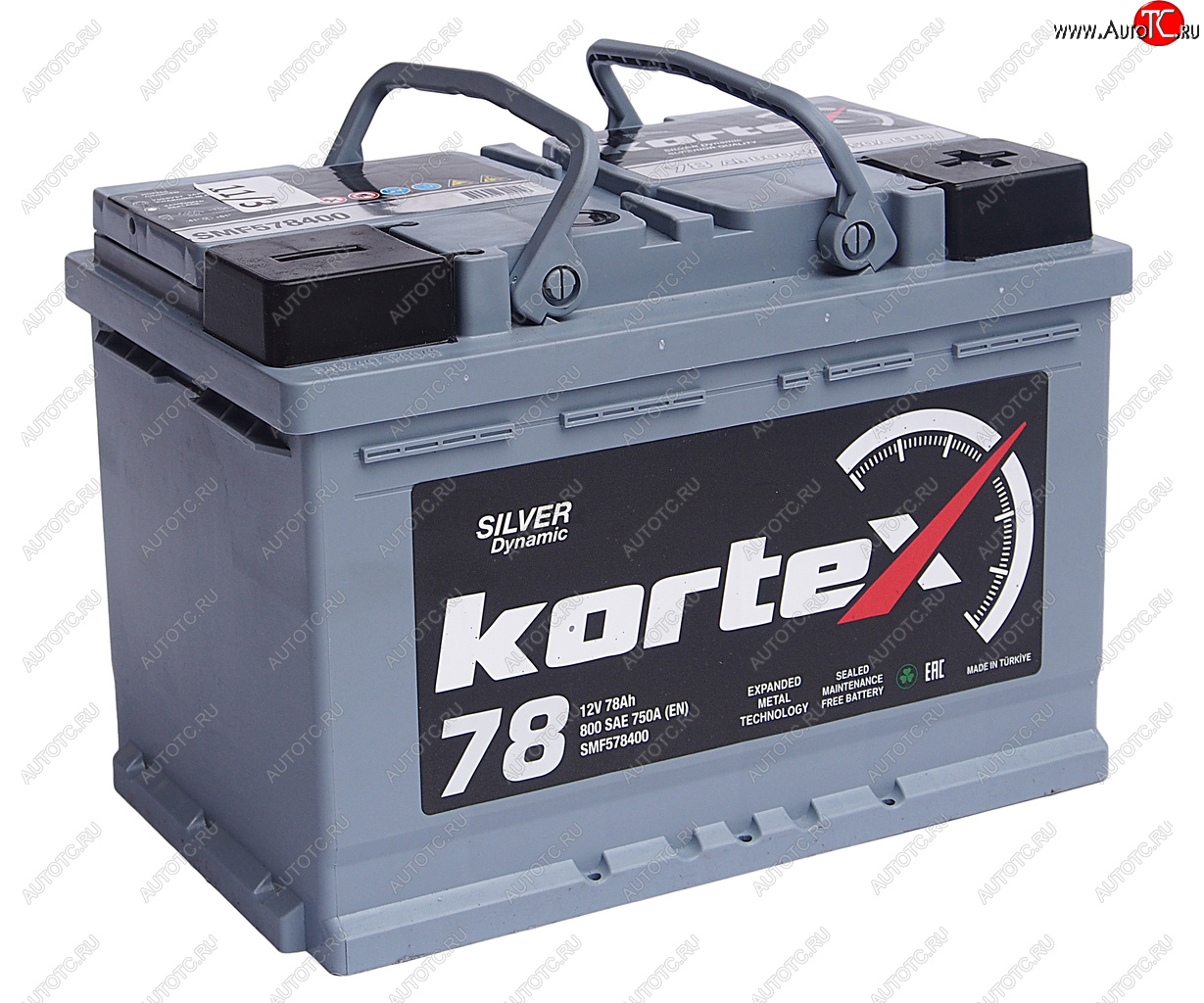 13 599 р. Аккумулятор KORTEX SILVER Dynamic 78Ач обратная полярность KORTEX 6ст78(0) smf578400  с доставкой в г. Майкоп