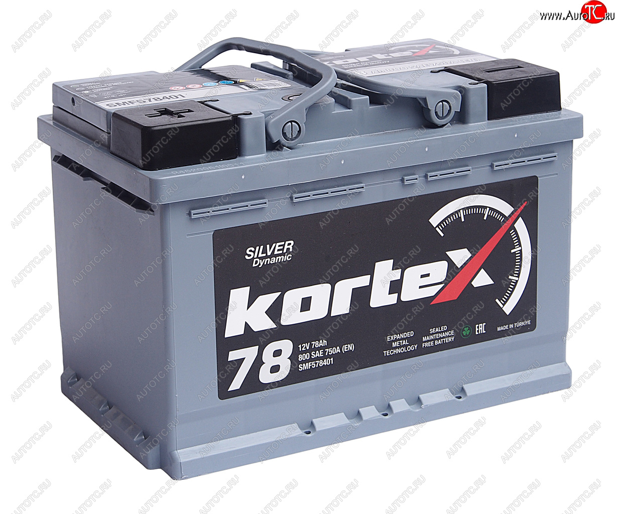 13 399 р. Аккумулятор KORTEX SILVER Dynamic 78Ач KORTEX 6ст78(1) smf578401  с доставкой в г. Майкоп