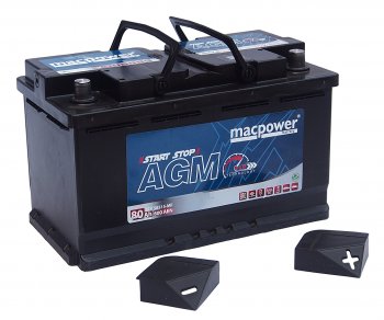 26 399 р. Аккумулятор MACPOWER AGM 80Ач обратная полярность MACPOWER 6ст80(0) 80agm58515  с доставкой в г. Майкоп. Увеличить фотографию 3
