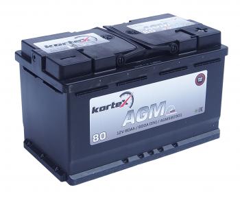 26 649 р. Аккумулятор KORTEX AGM 80Ач обратная полярность KORTEX 6ст80(0) agm580901  с доставкой в г. Майкоп. Увеличить фотографию 1