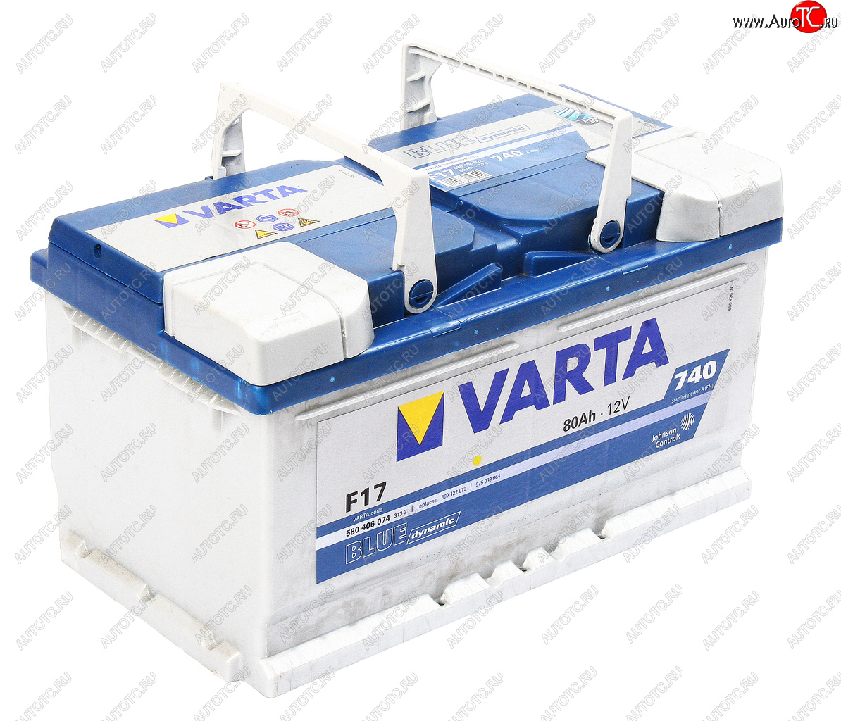 18 349 р. Аккумулятор VARTA Blue Dynamic 80Ач обратная полярность, низкий VARTA 6ст80(0) f17  с доставкой в г. Майкоп