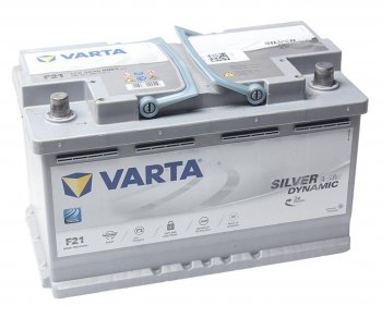 32 749 р. Аккумулятор VARTA Silver Dynamic AGM 80Ач обратная полярность VARTA 6ст80(0) f21 (a6)  с доставкой в г. Майкоп. Увеличить фотографию 1