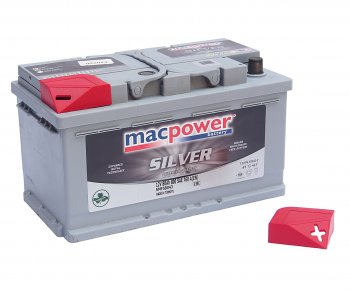 14 299 р. Аккумулятор MACPOWER 80Ач обратная полярность,низкий MACPOWER 6ст80(0) smf58827(58043)  с доставкой в г. Майкоп. Увеличить фотографию 2