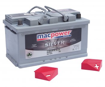14 299 р. Аккумулятор MACPOWER 80Ач обратная полярность,низкий MACPOWER 6ст80(0) smf58827(58043)  с доставкой в г. Майкоп. Увеличить фотографию 3