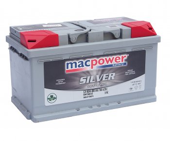 14 299 р. Аккумулятор MACPOWER 80Ач обратная полярность,низкий MACPOWER 6ст80(0) smf58827(58043)  с доставкой в г. Майкоп. Увеличить фотографию 1