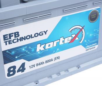 17 999 р. Аккумулятор KORTEX EFB 84Ач обратная полярность KORTEX 6ст84(0) smf584500  с доставкой в г. Майкоп. Увеличить фотографию 2