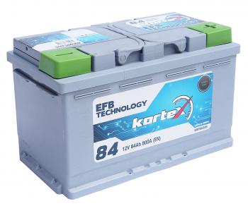 17 999 р. Аккумулятор KORTEX EFB 84Ач обратная полярность KORTEX 6ст84(0) smf584500  с доставкой в г. Майкоп. Увеличить фотографию 1