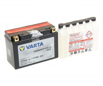 5 249 р. Аккумулятор VARTA MOTO AGM 8Ач VARTA 6ст8 509 902 008 (yt9b-4(bs))  с доставкой в г. Майкоп. Увеличить фотографию 1