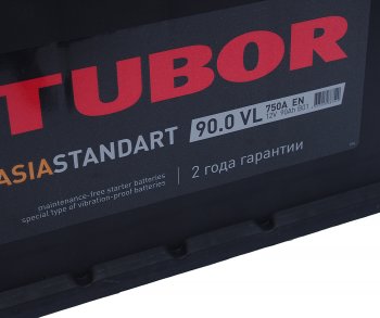 13 349 р. Аккумулятор TUBOR Asia Standart 90Ач обратная полярность TUBOR 6ст90(0) d31l  с доставкой в г. Майкоп. Увеличить фотографию 2