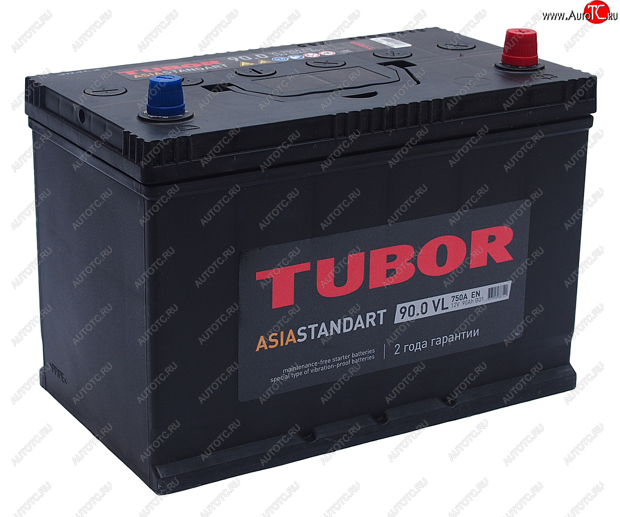 13 349 р. Аккумулятор TUBOR Asia Standart 90Ач обратная полярность TUBOR 6ст90(0) d31l  с доставкой в г. Майкоп