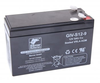 3 099 р. Аккумулятор BANNER GIV-S 9А/ч BANNER 6ст9 giv-s 12-9 BANNER 6ст9 giv-s 12-9  с доставкой в г. Майкоп. Увеличить фотографию 1
