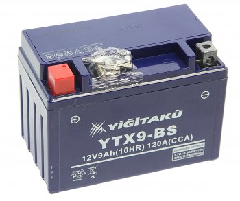 3 599 р. Аккумулятор YIGITAKU MOTO GEL 9А/ч MACPOWER 6ст9 ytx9-bs(mf) MACPOWER 6ст9 ytx9-bs(mf)  с доставкой в г. Майкоп. Увеличить фотографию 1