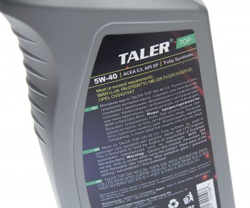 959 р. Масло моторное TOP C3 5W40 синт.1л TALER TALER 700118  с доставкой в г. Майкоп. Увеличить фотографию 2
