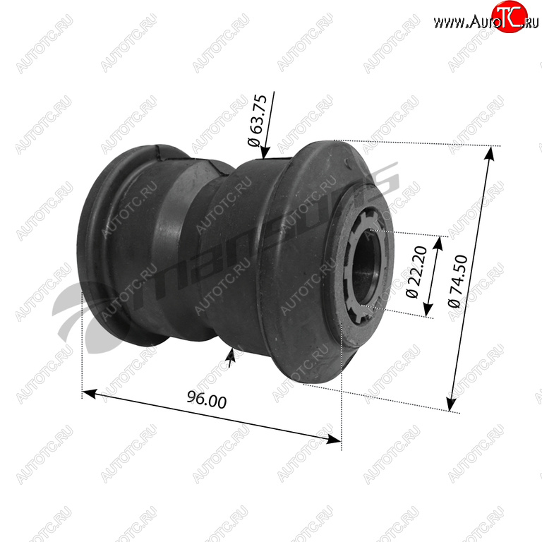 679 р. Сайлентблок MERCEDES рессоры (22.5x96) MANSONS MANSONS 700.204  с доставкой в г. Майкоп