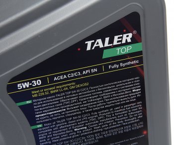 3 899 р. Масло моторное TOP C2C3 5W30 синт.4л TALER TALER 700415  с доставкой в г. Майкоп. Увеличить фотографию 2