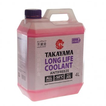 1 029 р. Антифриз фиолетовый Long Life Hybrid -50C 4л TAKAYAMA TAKAYAMA 700506  с доставкой в г. Майкоп. Увеличить фотографию 1