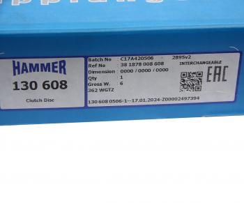 19 749 р. Диск сцепления ГАЗон Next,ПАЗ-Вектор дв.ЯМЗ 53423 HAMMER HAMMER 700 920 (130 608)  с доставкой в г. Майкоп. Увеличить фотографию 5