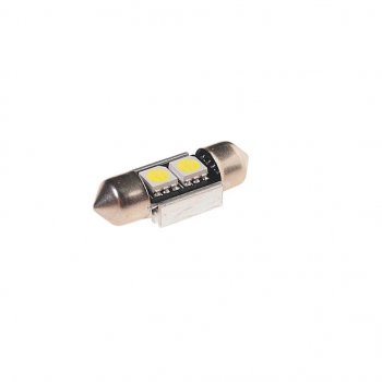 139 р. Лампа светодиодная 12V C5W SV8.5-8 6000K двухцокольная 2 светодиода с обманкой CANbus MEGAPOWER MEGAPOWER-AUTOMOTIVE 70225w  с доставкой в г. Майкоп. Увеличить фотографию 1