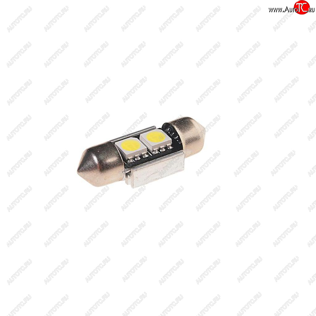 139 р. Лампа светодиодная 12V C5W SV8.5-8 6000K двухцокольная 2 светодиода с обманкой CANbus MEGAPOWER MEGAPOWER-AUTOMOTIVE 70225w  с доставкой в г. Майкоп