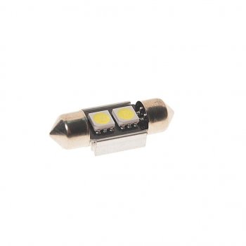 67 р. Лампа светодиодная 24V C5W SV8.5-8 6000K двухцокольная 2 светодиода MEGAPOWER MEGAPOWER-AUTOMOTIVE 70225w-24  с доставкой в г. Майкоп. Увеличить фотографию 1