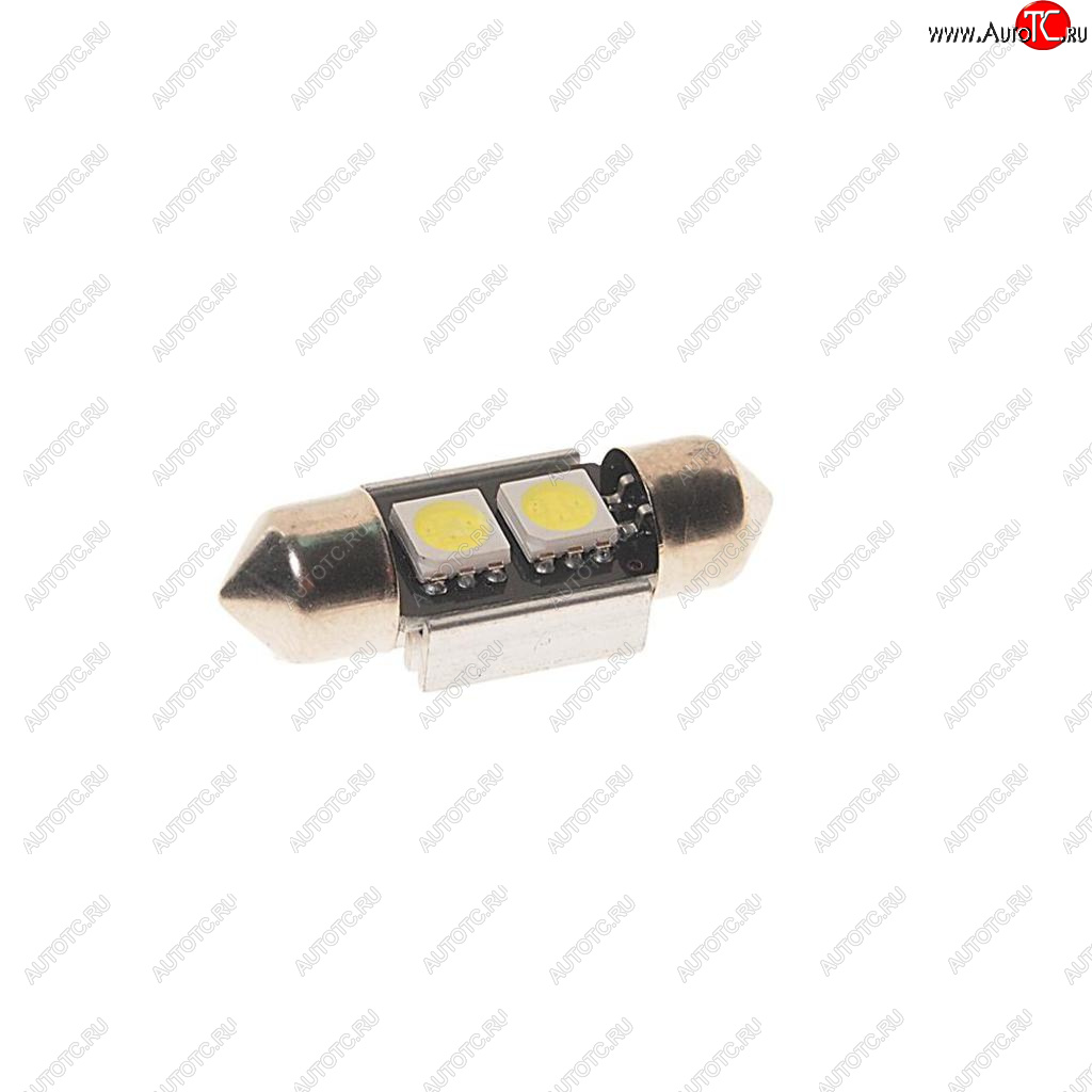 67 р. Лампа светодиодная 24V C5W SV8.5-8 6000K двухцокольная 2 светодиода MEGAPOWER MEGAPOWER-AUTOMOTIVE 70225w-24  с доставкой в г. Майкоп