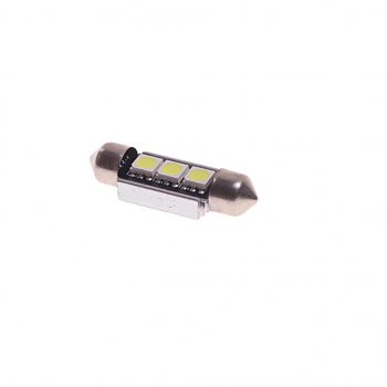 132 р. Лампа светодиодная 12V C5W SV8.5-8 6000K двухцокольная 3 светодиода с обманкой CANbus MEGAPOWER MEGAPOWER-AUTOMOTIVE 70231w  с доставкой в г. Майкоп. Увеличить фотографию 1