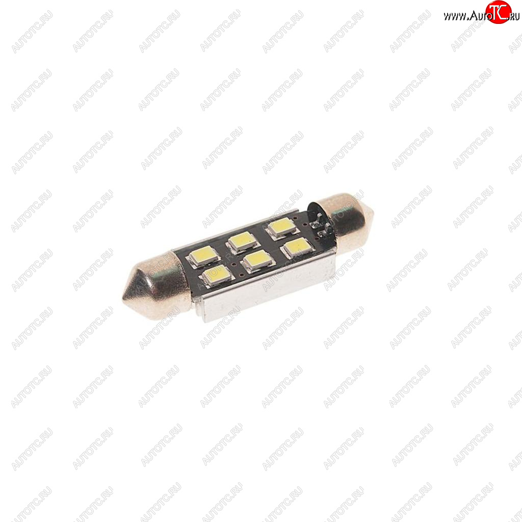 245 р. Лампа светодиодная 24V C5W SV8.5-8 6000K двухцокольная 6 светодиодов MEGAPOWER MEGAPOWER-AUTOMOTIVE 70253w-24  с доставкой в г. Майкоп