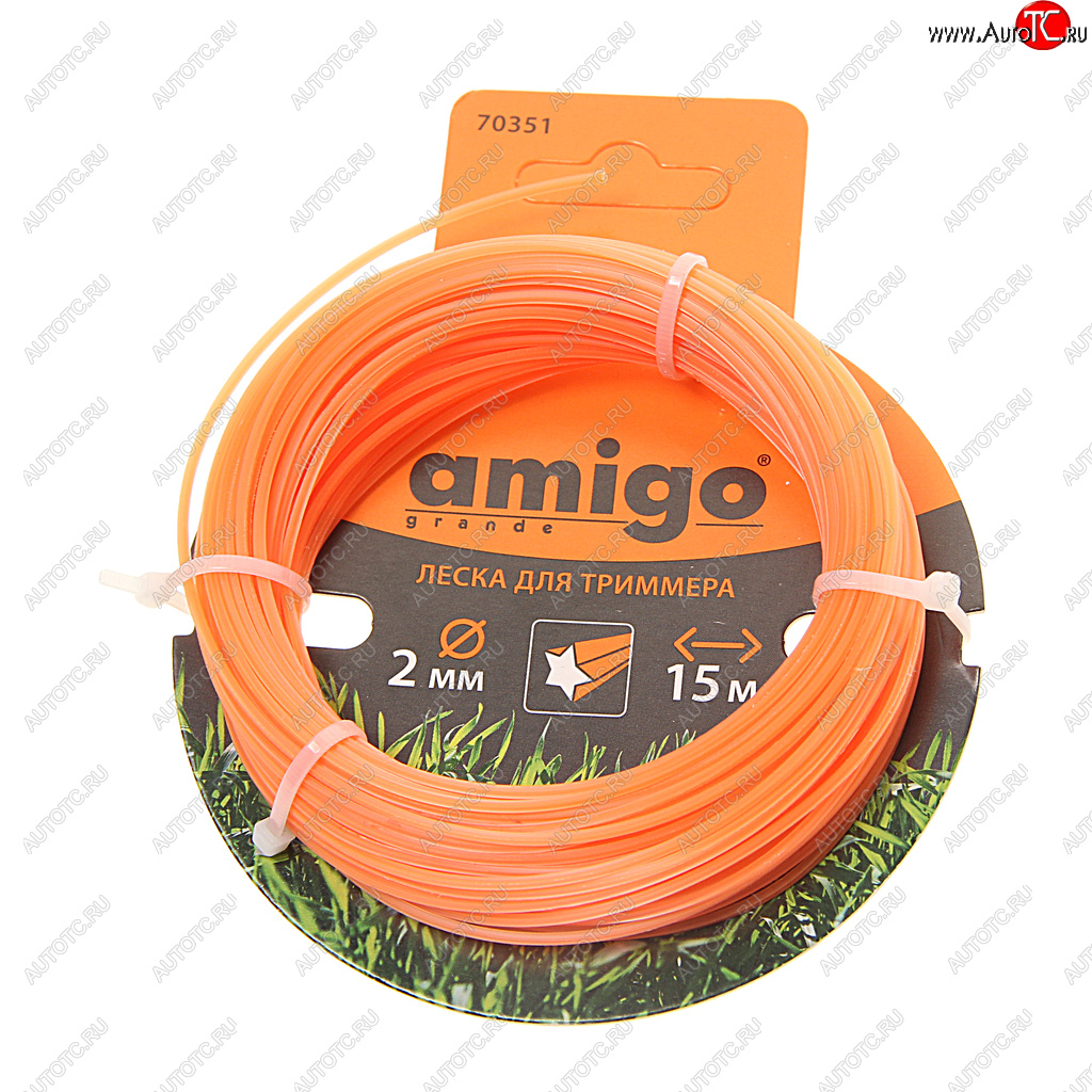 116 р. Леска для триммера 2.0мм 15м звезда AMIGO AMIGO 70351  с доставкой в г. Майкоп