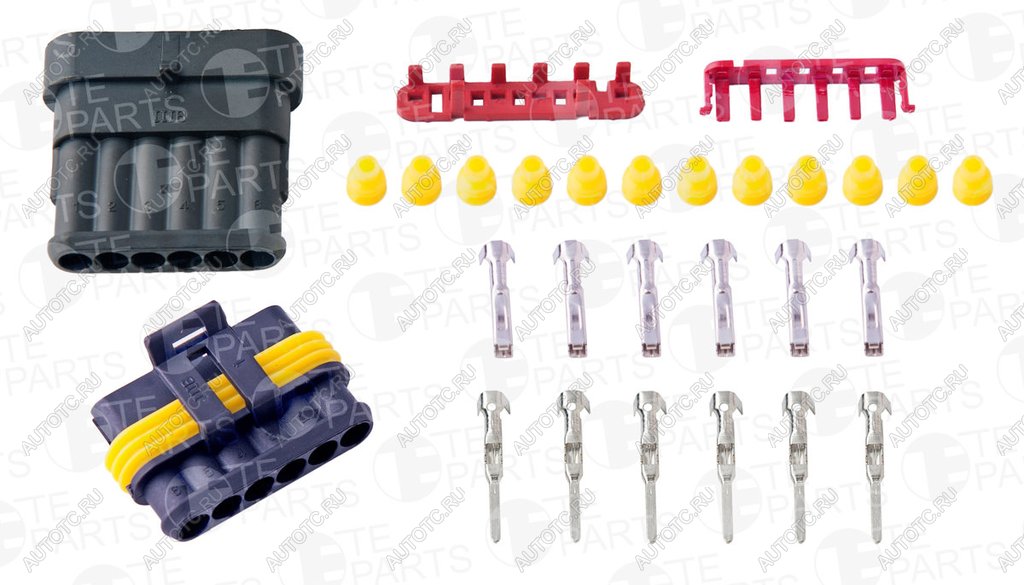 699 р. Разъем IVECO электрический (6-ти контактный) (7813067+7813062) TE PARTS TE PARTS 7113029  с доставкой в г. Майкоп