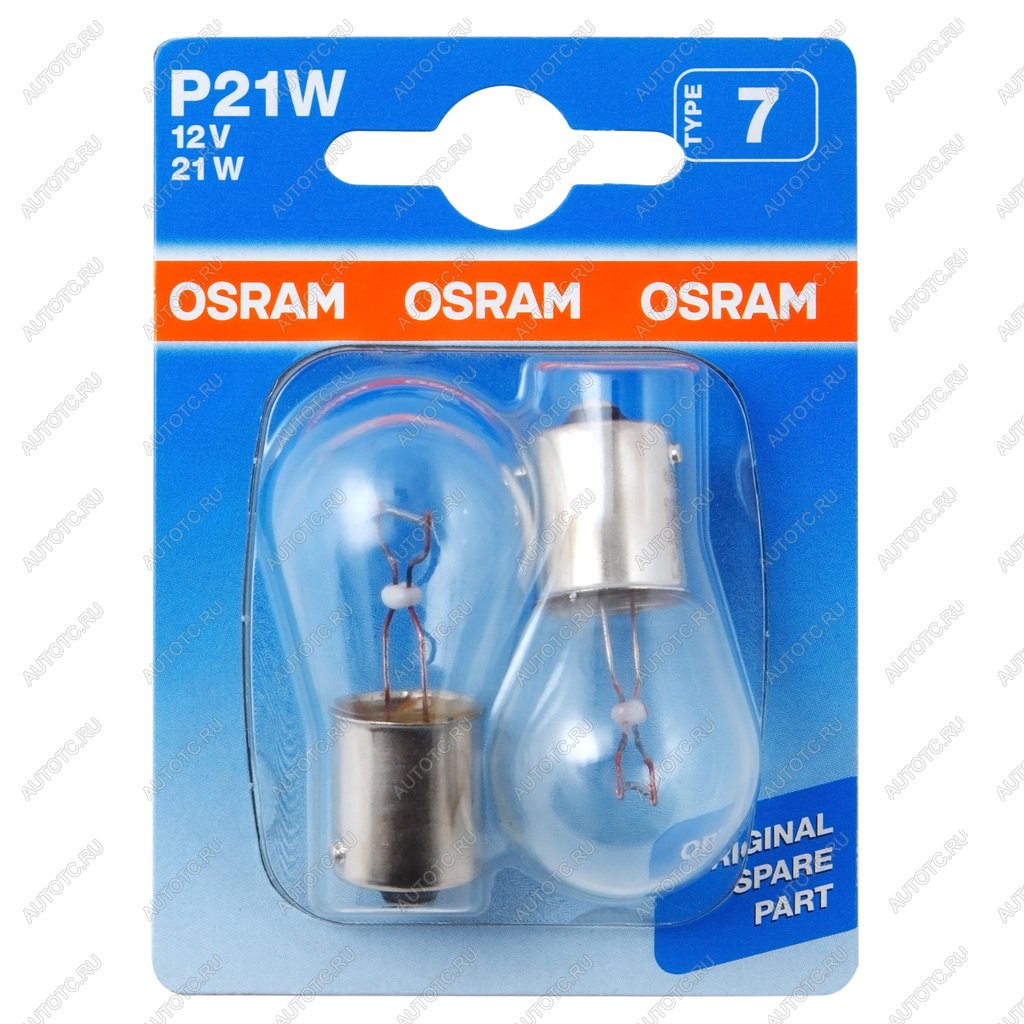 170 р. Лампа 12V P21W BA15s блистер (2шт.) OSRAM OSRAM 7506-02b  с доставкой в г. Майкоп