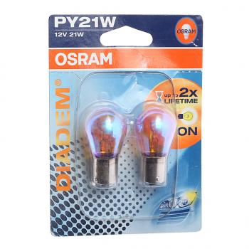 1 159 р. Лампа 12V PY21W BAU15s желтая блистер (2шт.) Diadem OSRAM OSRAM 7507lda-02b  с доставкой в г. Майкоп. Увеличить фотографию 1