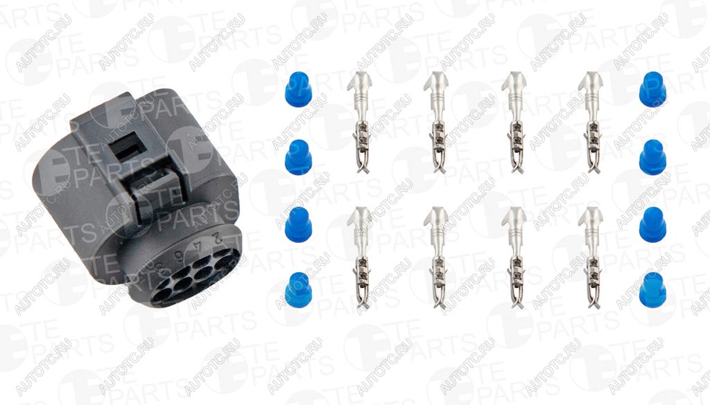389 р. Разъем VW AUDI SEAT SKODA электрический (8-ми контактный) TE PARTS TE PARTS 7741434  с доставкой в г. Майкоп