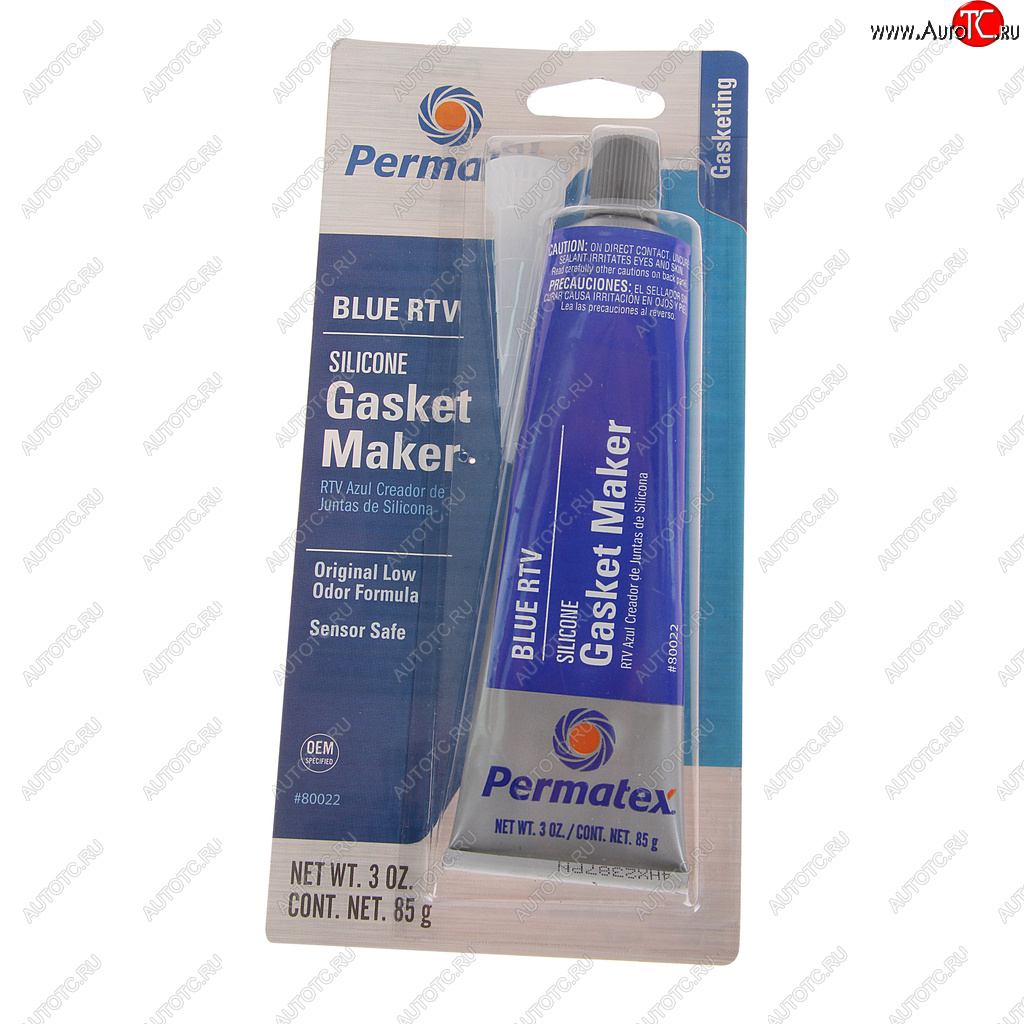 979 р. Герметик прокладка синий термостойкий 85г RTV PERMATEX PERMATEX 80022 PERMATEX 80022  с доставкой в г. Майкоп